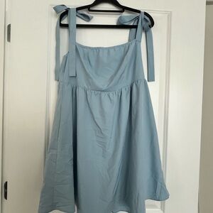 Tie shoulder mini dress